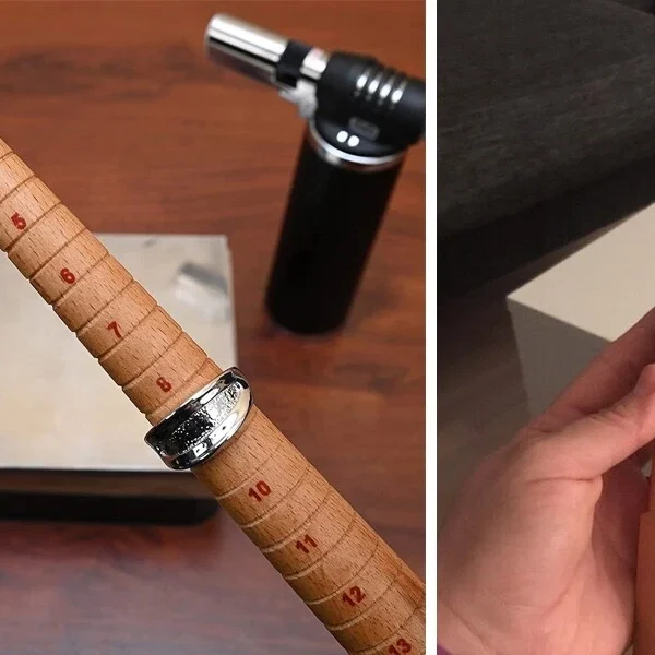 Ring Tool-Wooden Ring Stick Mandrel Graduated Ring Sizer Stick Tool