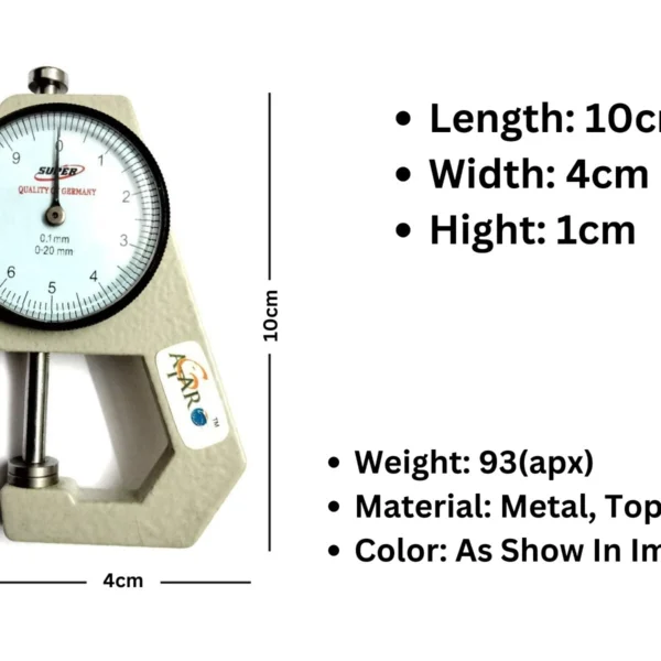 Pearl, Gem & Diamond Gauge Precision Dial Diamond Jewelers Measuring Tool