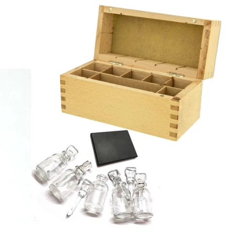 5Ps Gold Testing Glass Bottle Acid Box And 1 Stone 8 Compartments Kit For Gold - Image 5