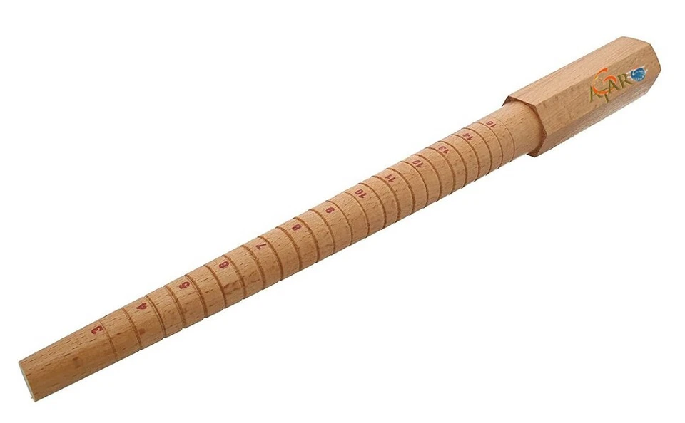 Ring Tool-Wooden Ring Stick Mandrel Graduated Ring Sizer Stick Tool - Image 8