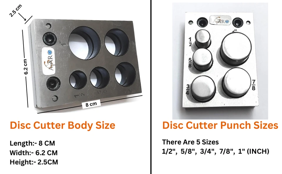 Disc Cutter Punch Cutter Craft Work Metal Jewelry Tool Round Shape Disc Cutter - Image 6